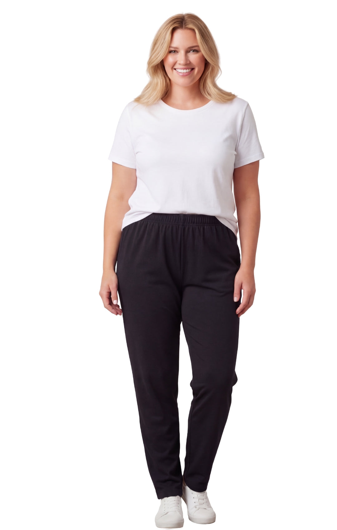 Women's Premium Cotton Stretch High-Waisted Black Leggings - Dressy Comfort in an Everyday Essential