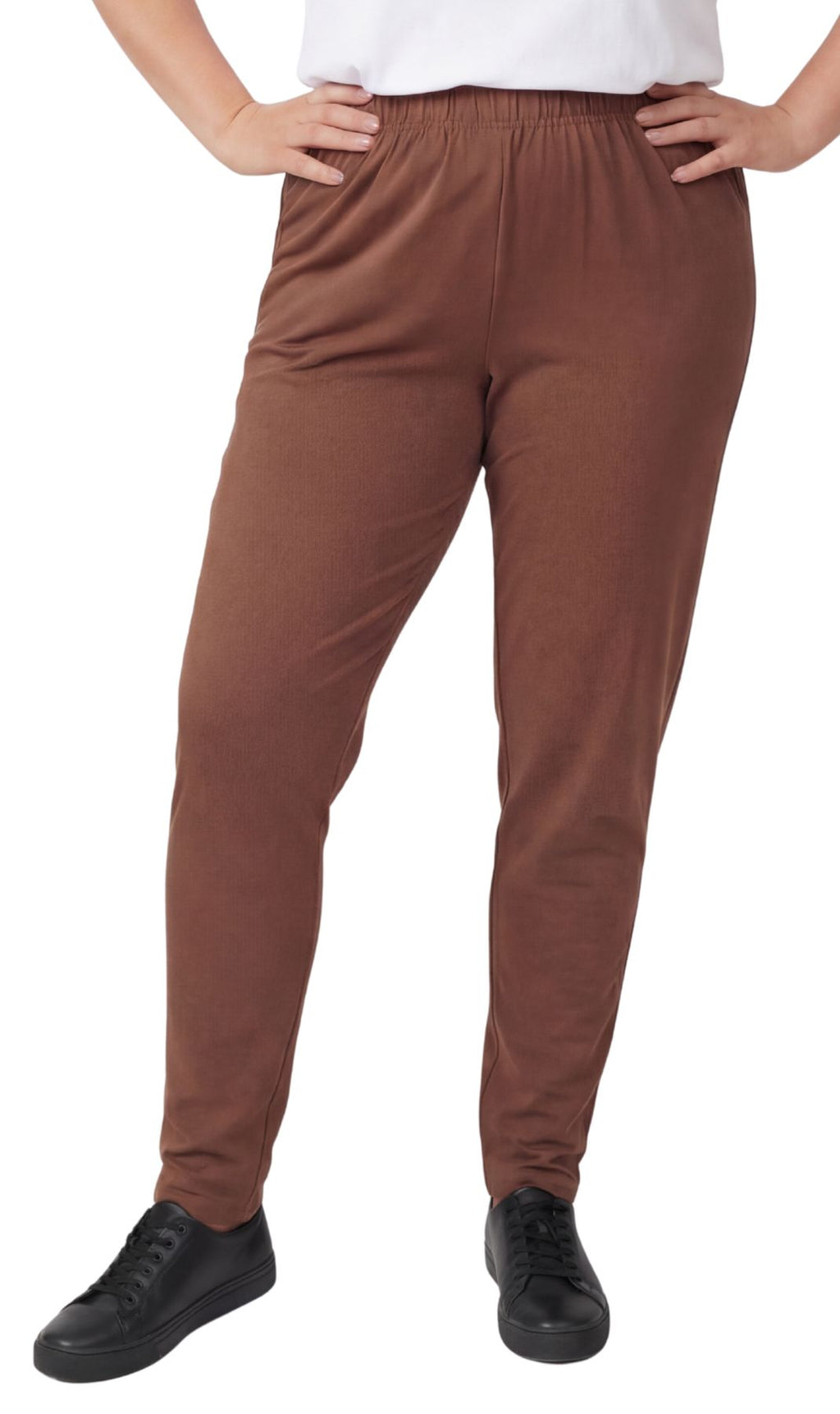 Women's Premium Cotton Stretch High-Waisted Black Leggings - Dressy Comfort in an Everyday Essential