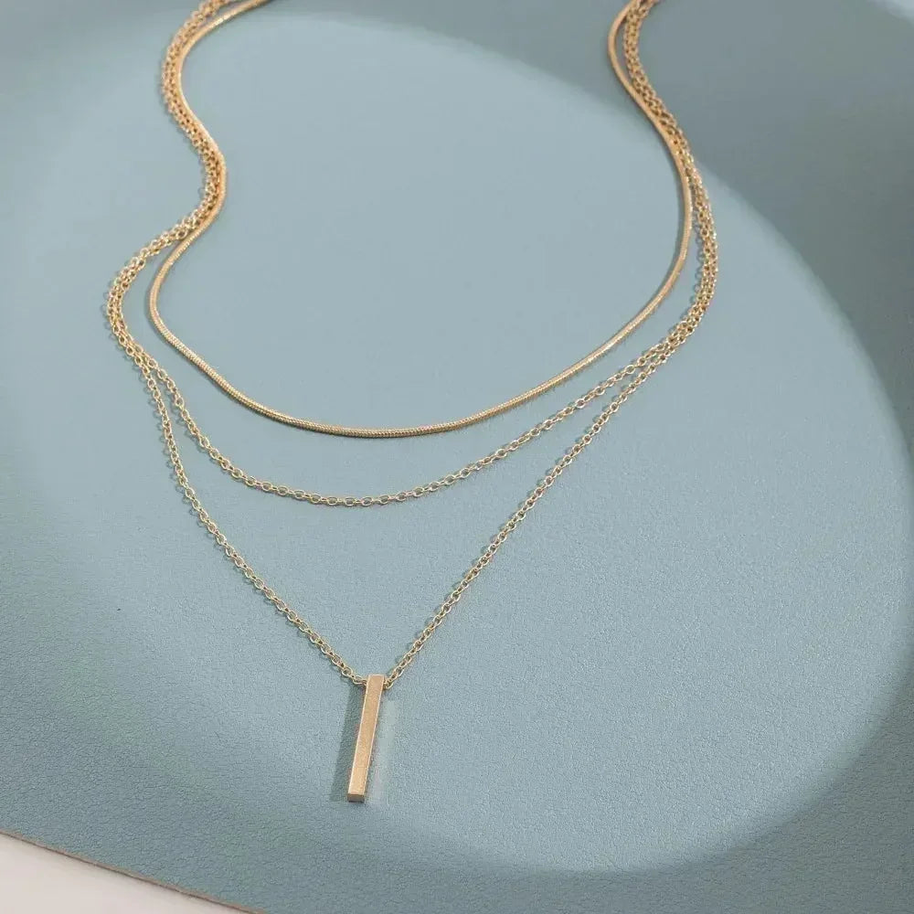 MEDFOLY 3pcs Gold Charm Necklace For Women Star Pearl Cross Pendant Neckalces Dainty 14K Gold Plated Summer Beach Jewelry Gifts