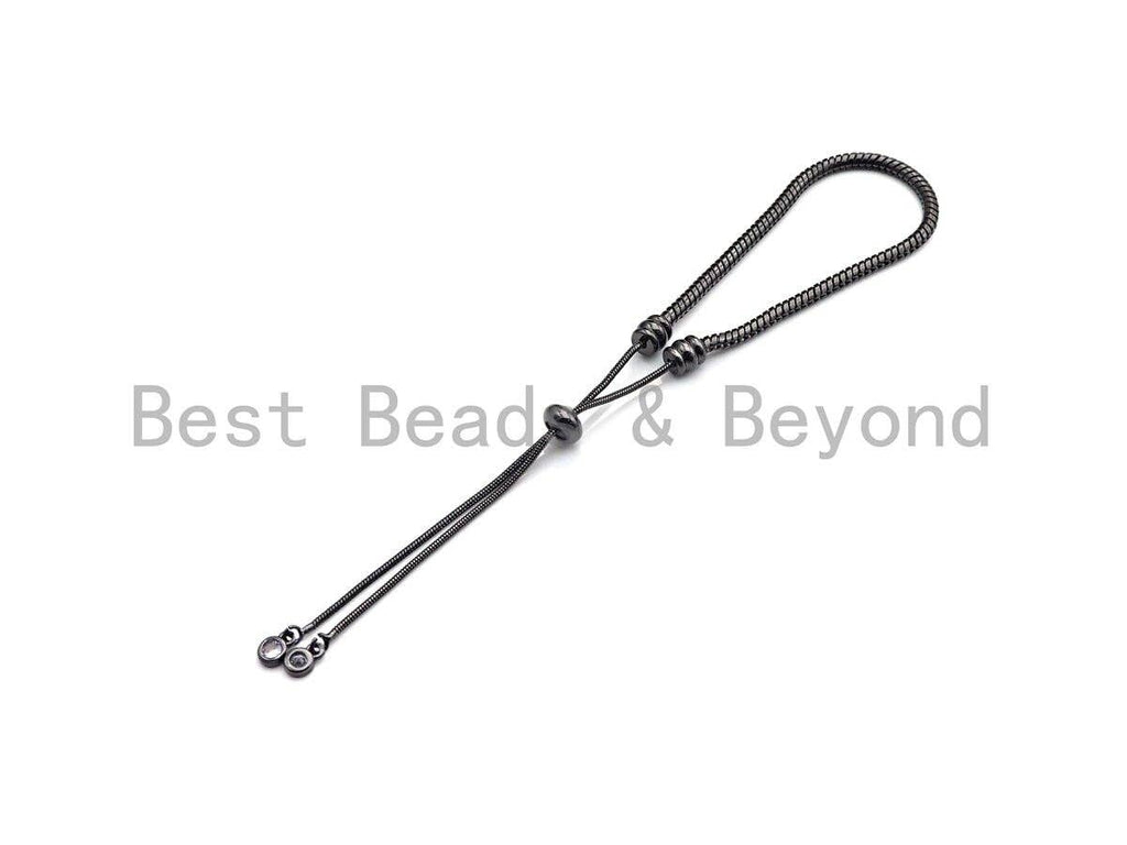 Adjustable Bracelet Chain for Large Hole Beads, Gold/Silver/Rose Gold/Gumetal Bracelet Chain, Pandora Style Slidnig braclet, sku#C111