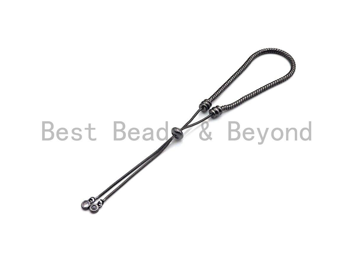 Adjustable Bracelet Chain for Large Hole Beads, Gold/Silver/Rose Gold/Gumetal Bracelet Chain, Pandora Style Slidnig braclet, sku#C111